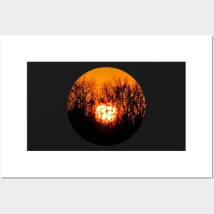 FIERY WINTER SUNSET Posters and Art